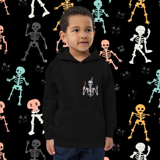 PARTY IN PEACE HALLOWEEN Embroidered Kids eco hoodie