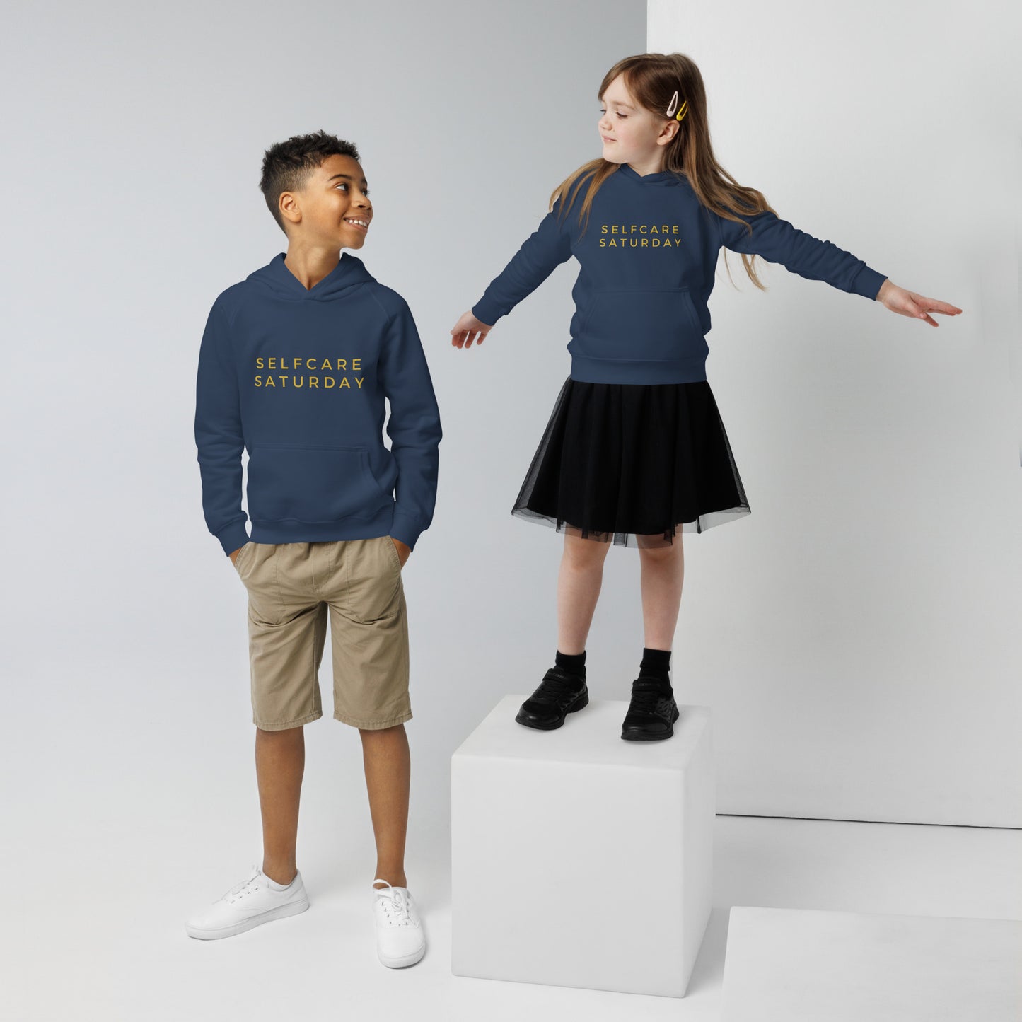 SELFCARE SATURDAY Kids eco hoodie