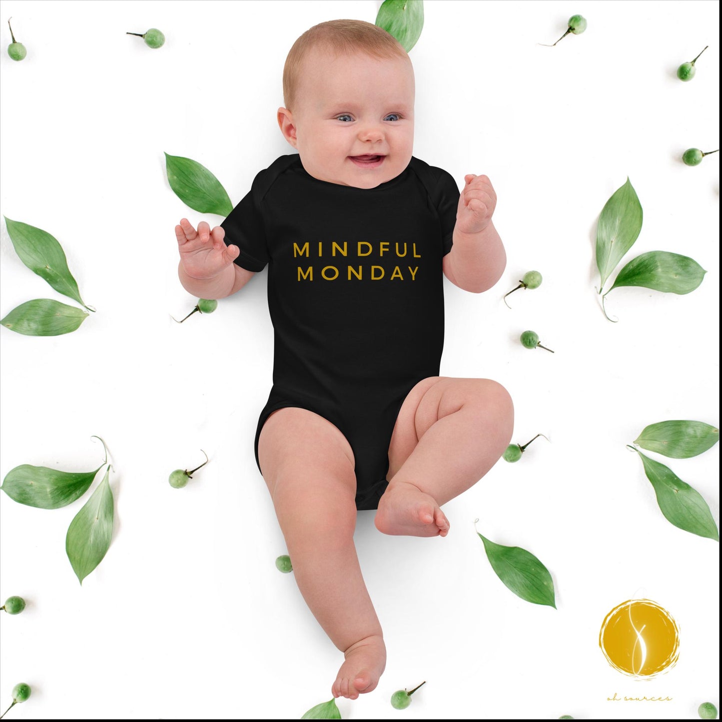 MINDFUL MONDAY Organic cotton baby bodysuit