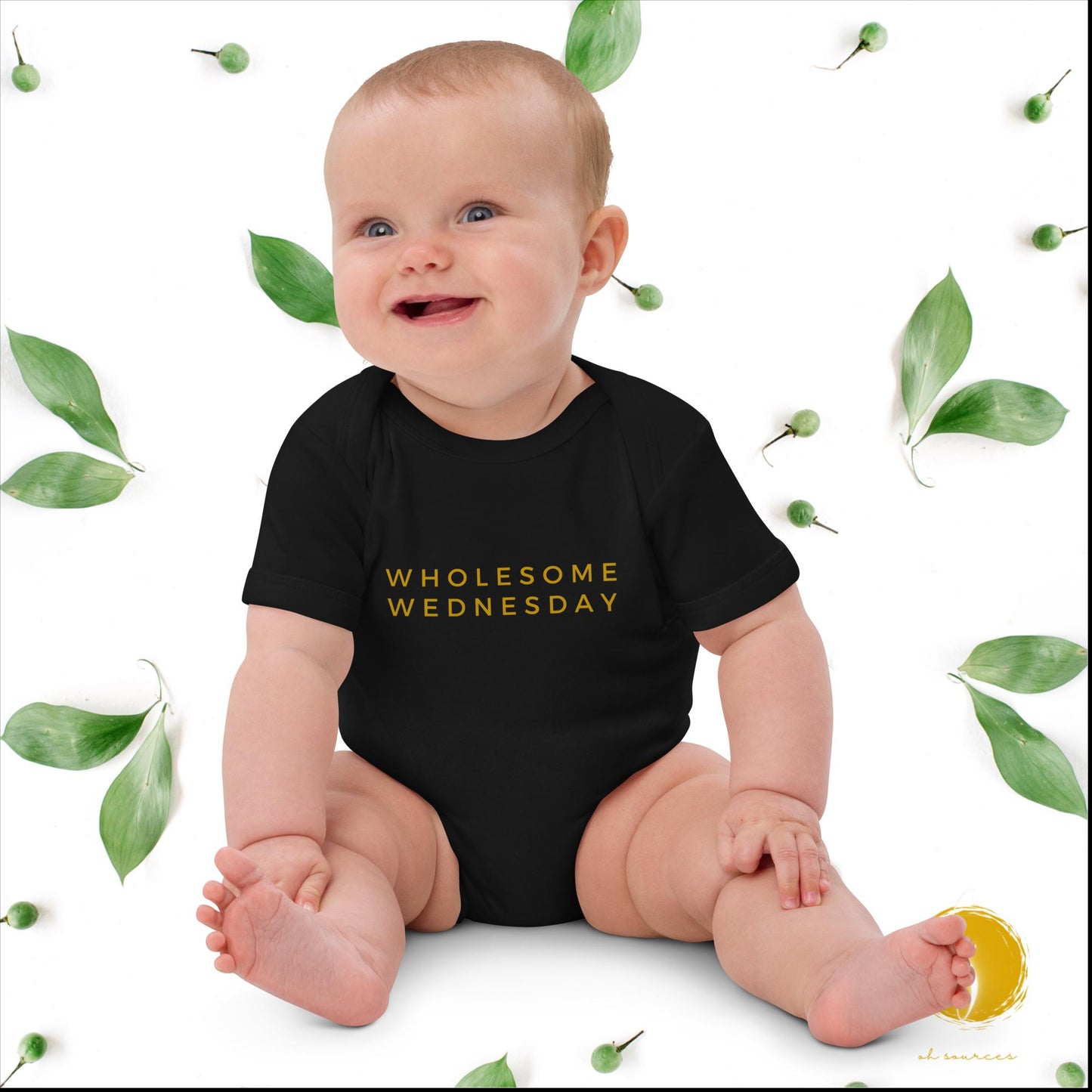 WHOLESOME WEDNESDAY Organic cotton baby bodysuit