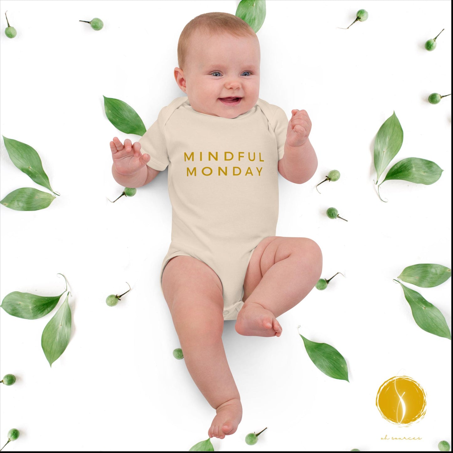 MINDFUL MONDAY Organic cotton baby bodysuit