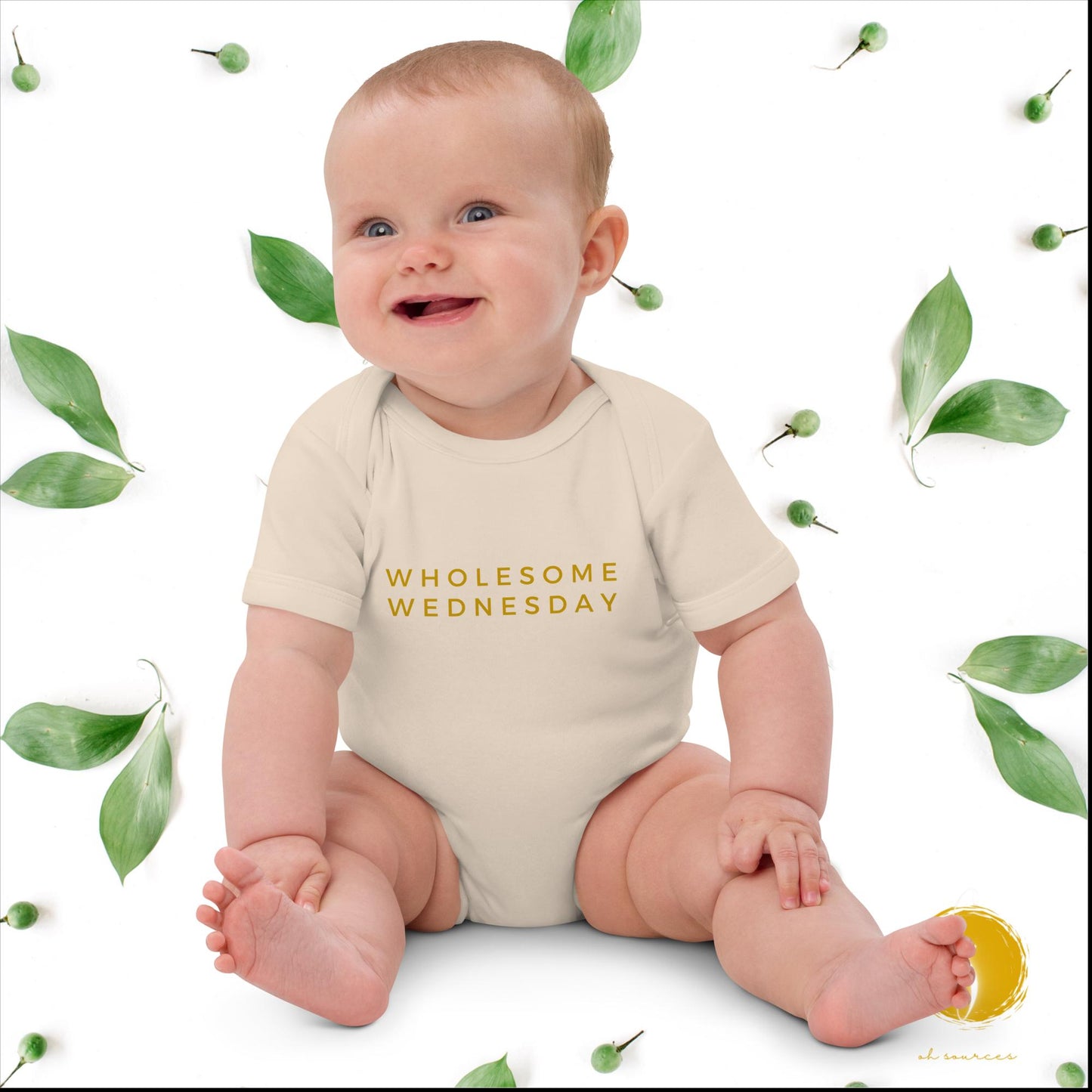 WHOLESOME WEDNESDAY Organic cotton baby bodysuit