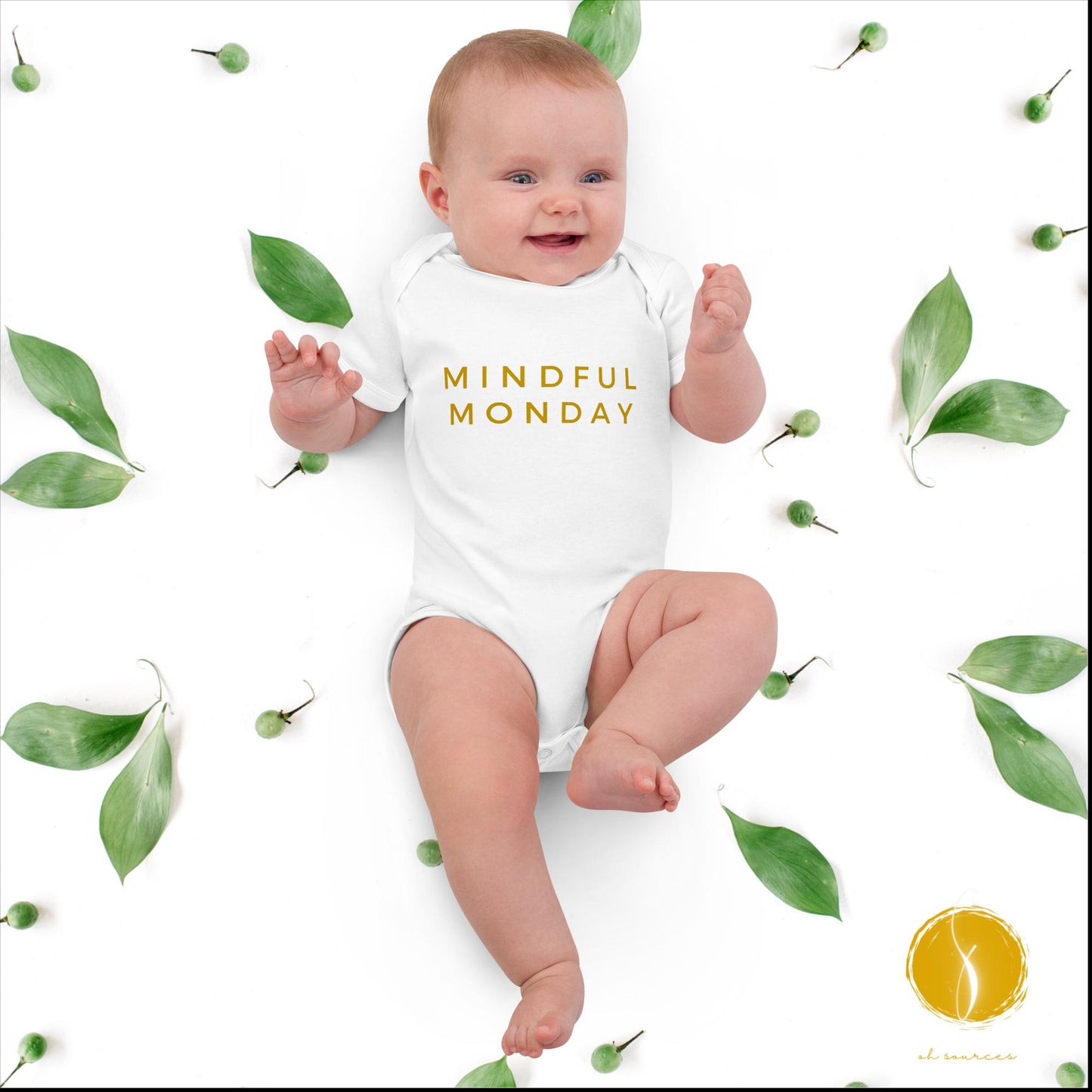 MINDFUL MONDAY Organic cotton baby bodysuit