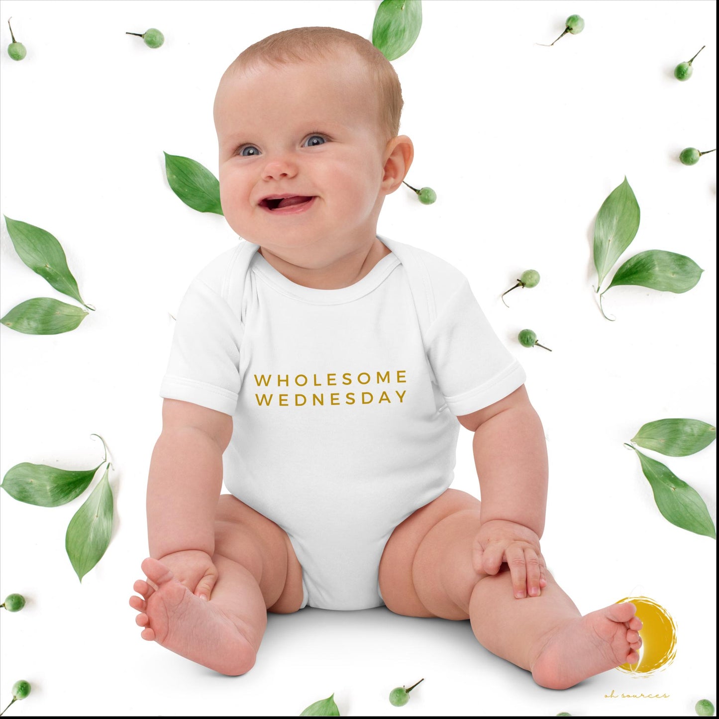 WHOLESOME WEDNESDAY Organic cotton baby bodysuit