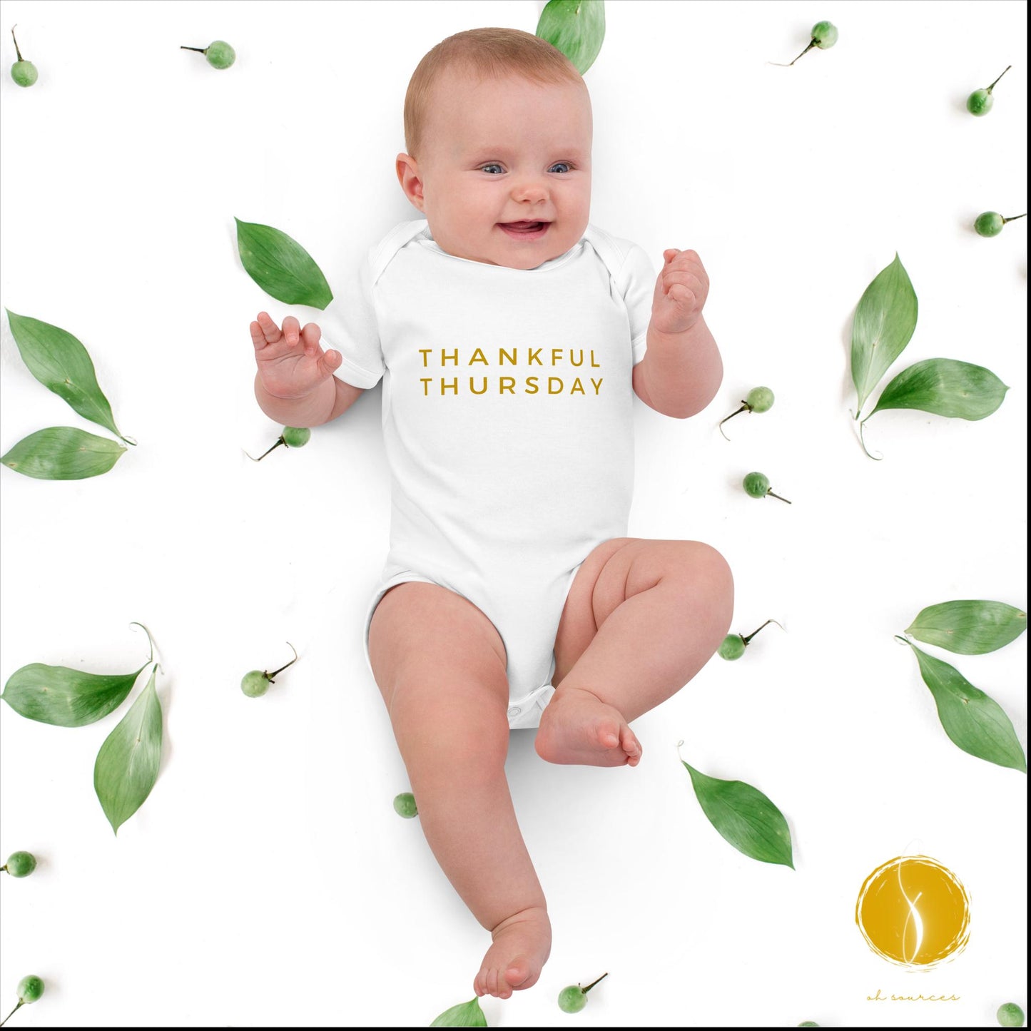 THANKFUL THURSDAY Organic cotton baby bodysuit