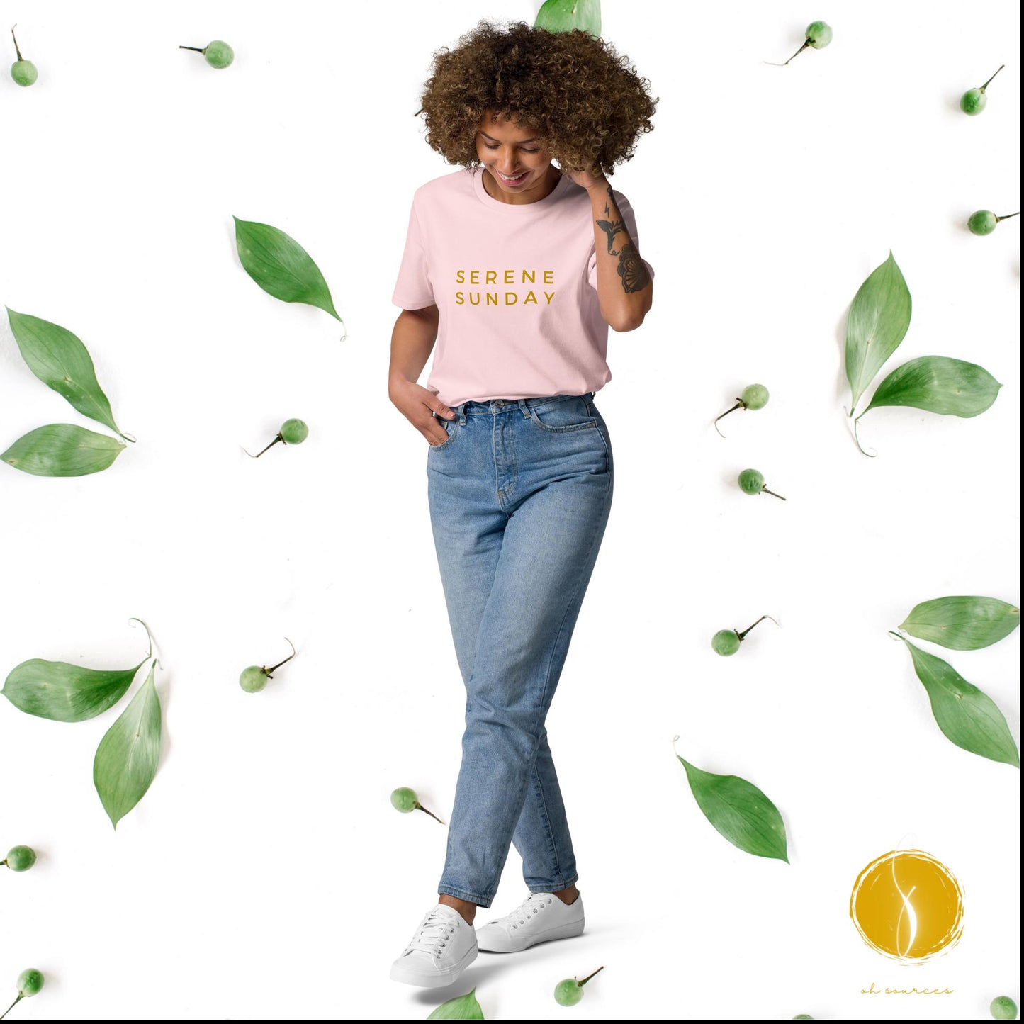 SERENE SUNDAY Unisex organic cotton t-shirt