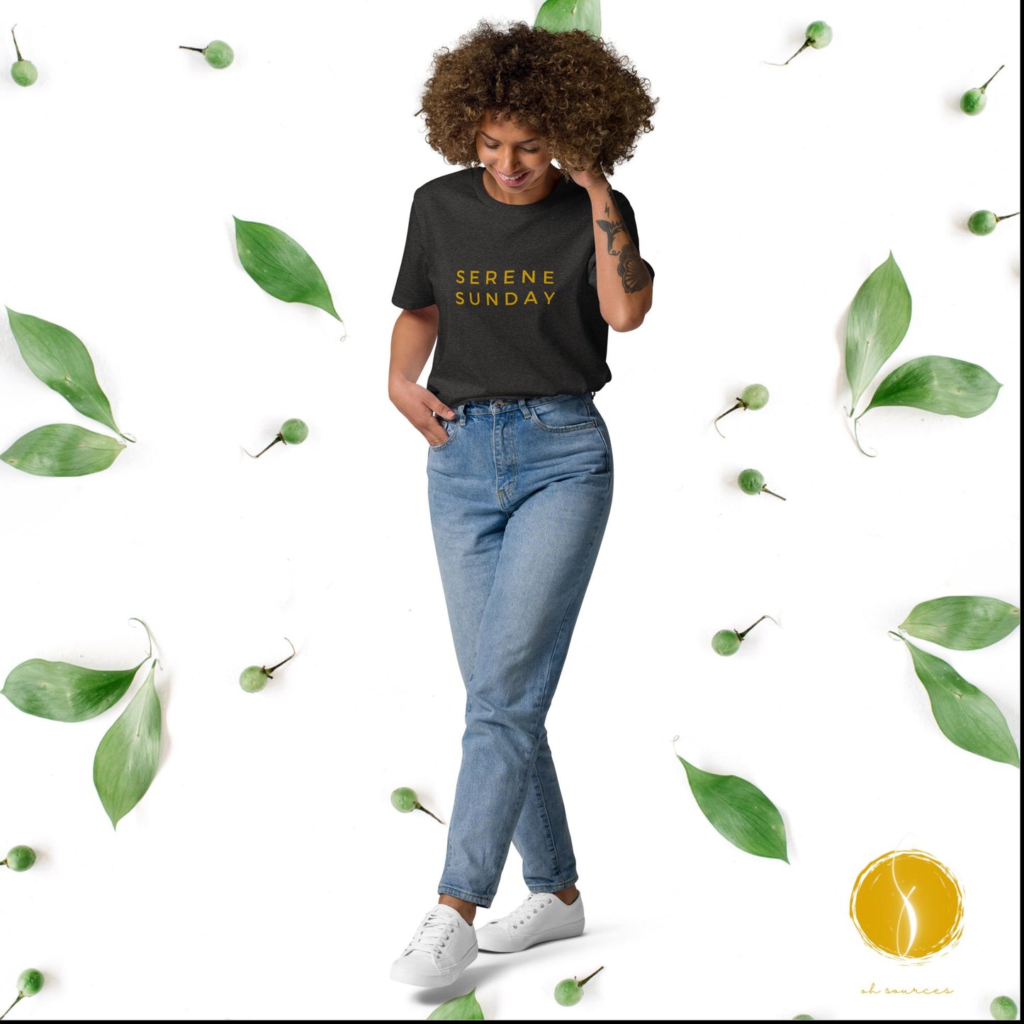 SERENE SUNDAY Unisex organic cotton t-shirt